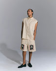 CAMICIA SMANICATA “SAVIOR” beige