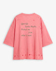 T-SHIRT CON STAMPA FUCSIA