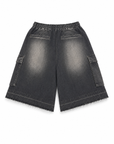 BERMUDA JEANS NERO BRONX