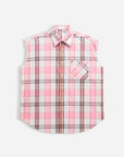 CAMICIA SMANICATA QUADRI PINK