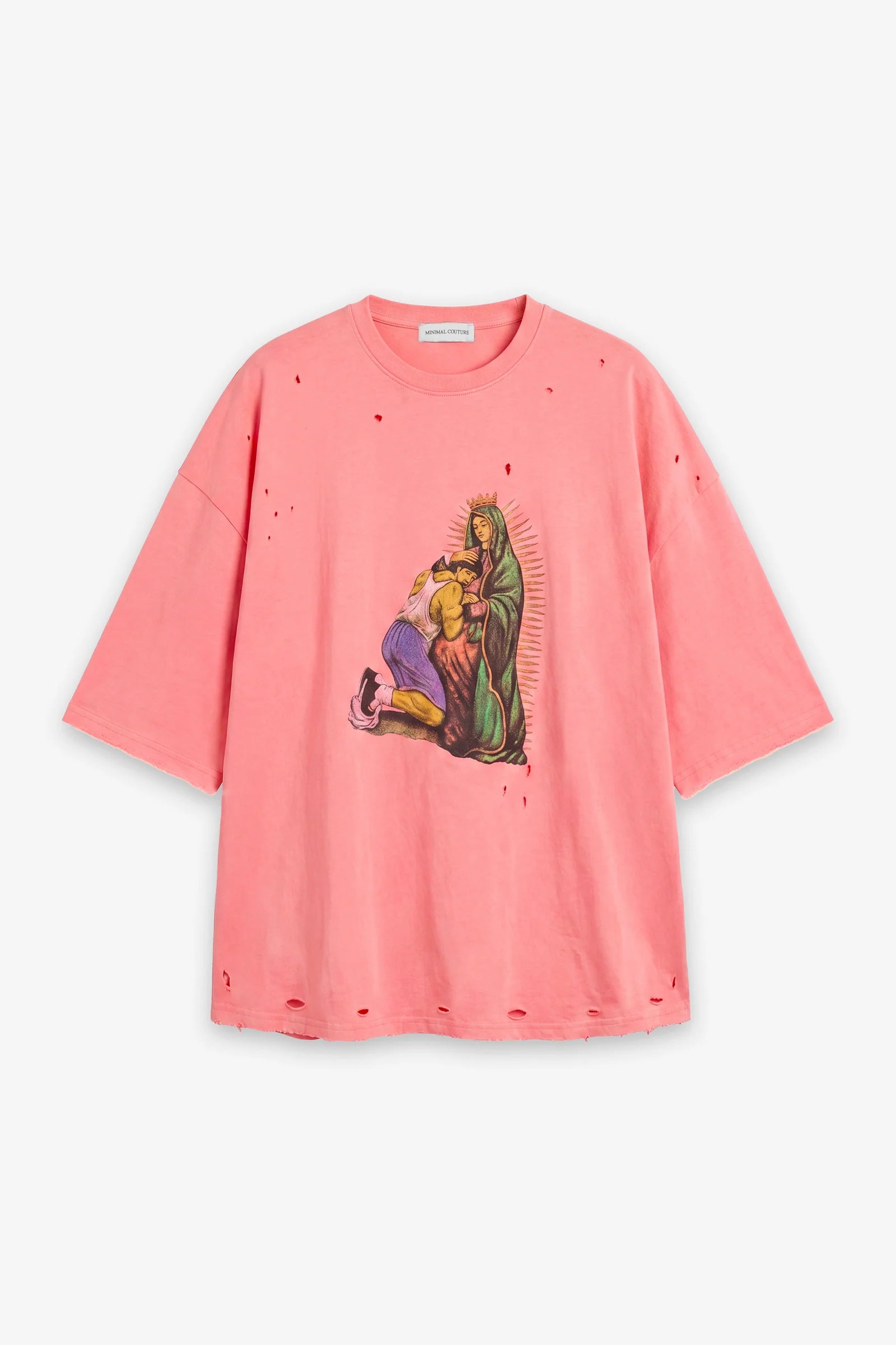 T-SHIRT CON STAMPA FUCSIA