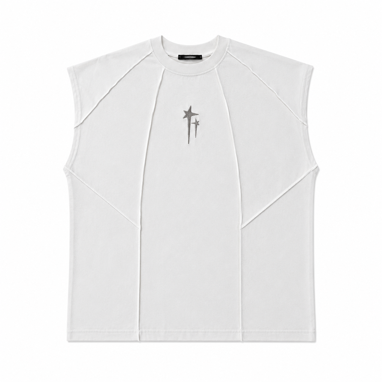 T-SHIRT SMANICATA STARS WHITE