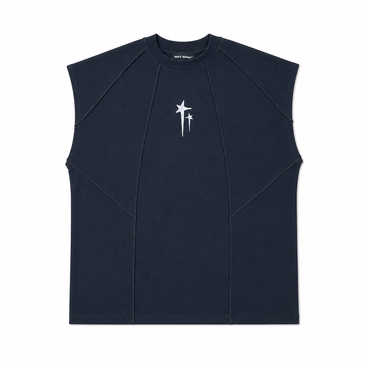 T-SHIRT SMANICATA STARS BLACK