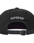 CAPPELLO SUPREME DISTRESSED SCRIPT 6-PANEL BLACK