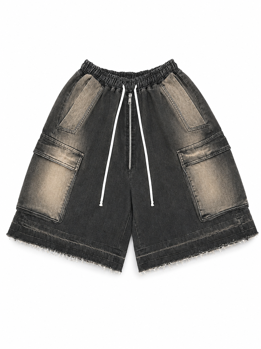 BERMUDA JEANS NERO BRONX