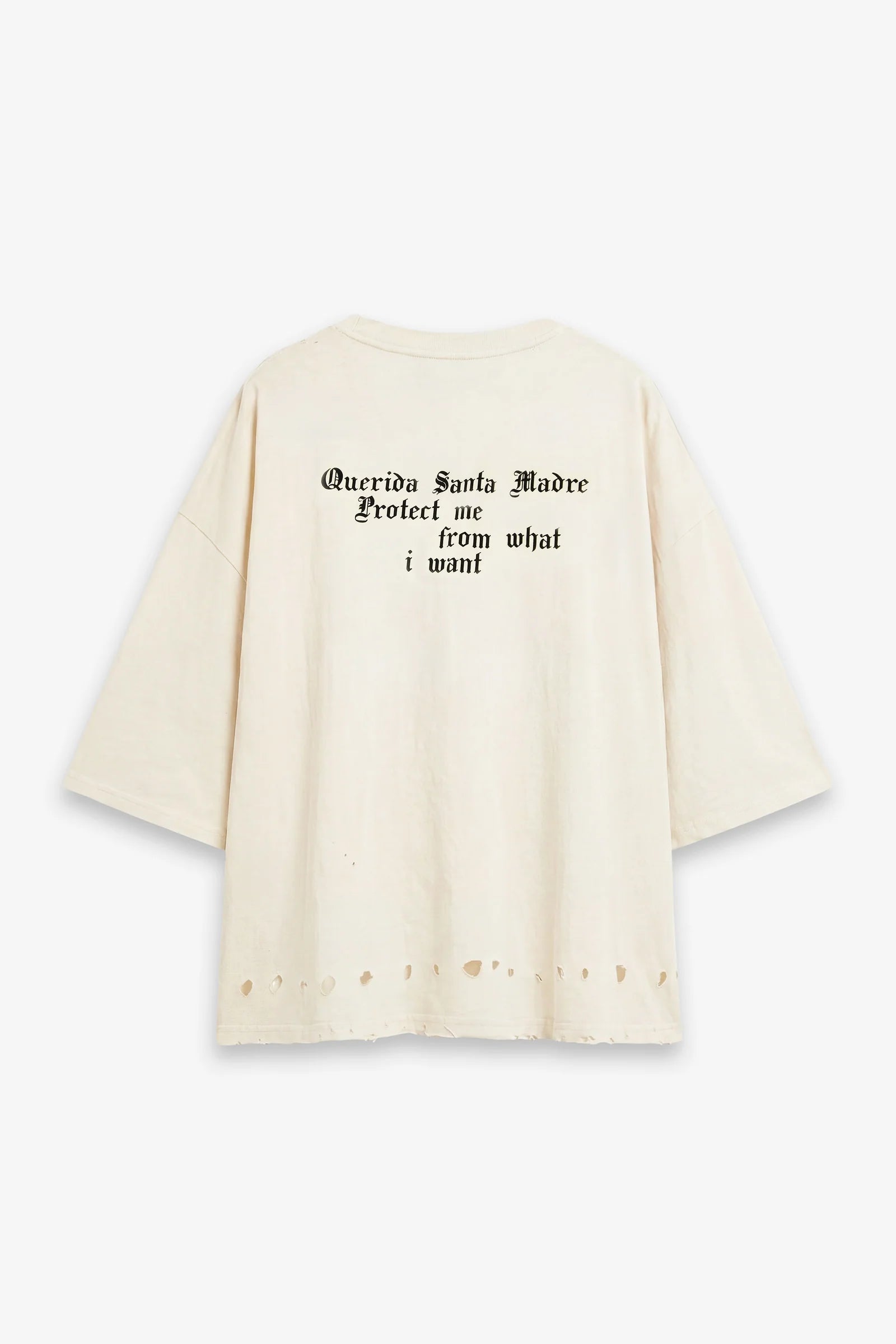 T-SHIRT OVERSIZE GRAPHIC CROSS - OFF WHITE