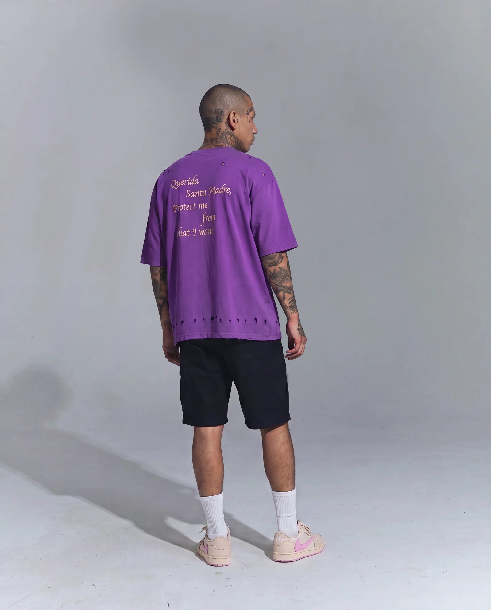 T-SHIRT CON STAMPA PURPLE