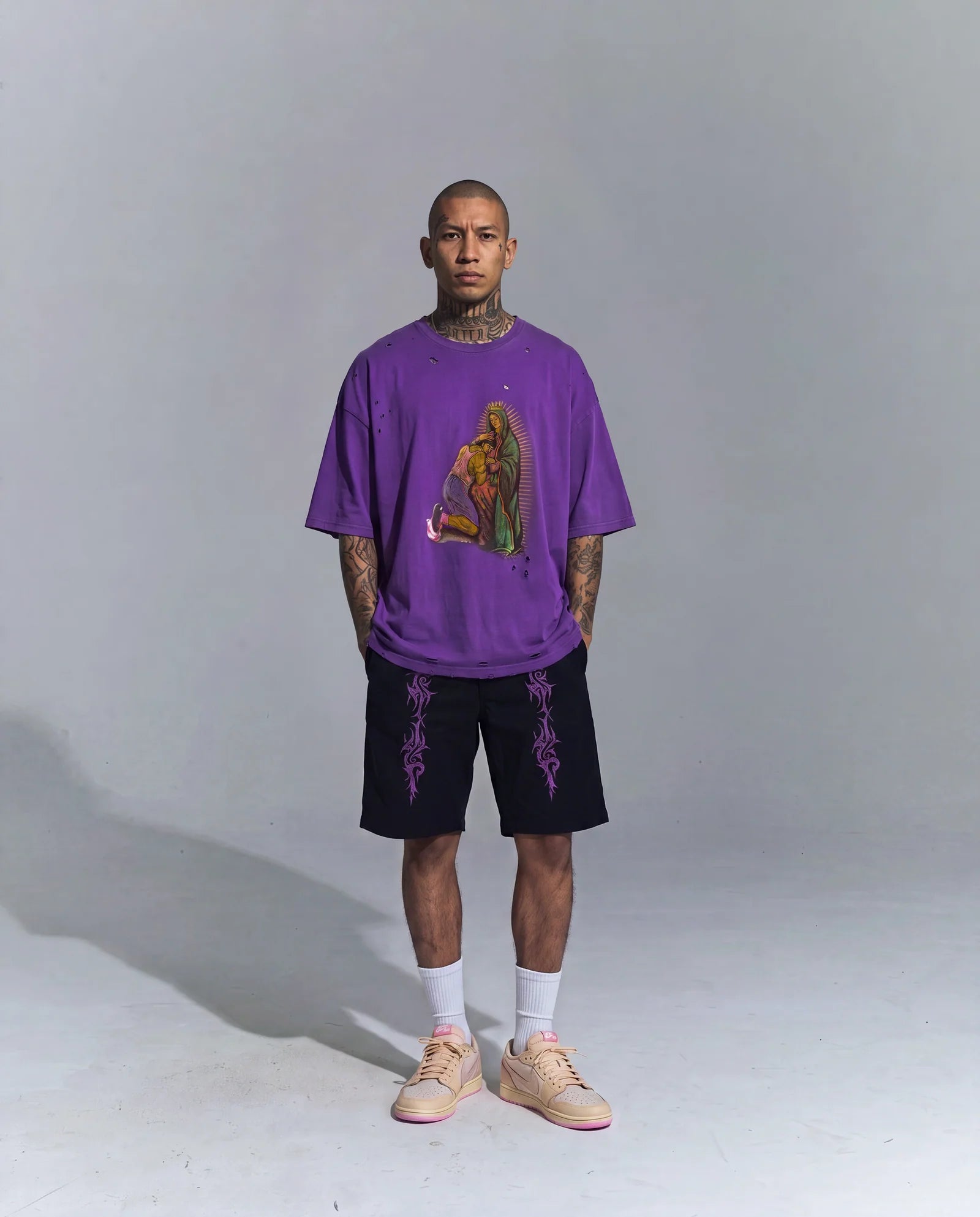 T-SHIRT CON STAMPA PURPLE