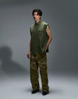 PANTALONE CON ZIP CAMO GREEN